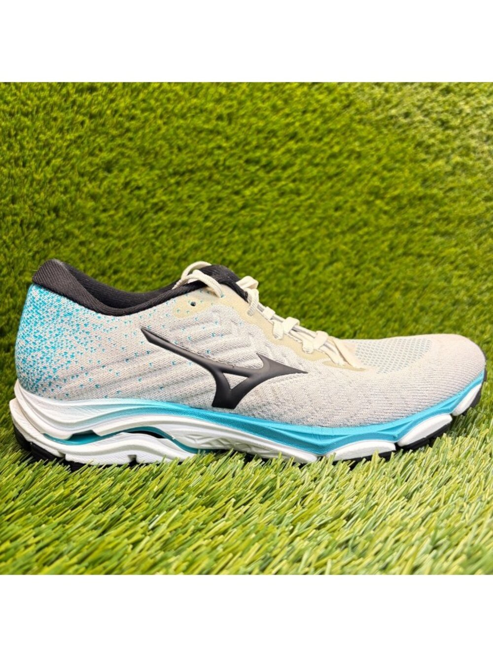 Mizuno Wave Inspire 16 Waveknit Womens Size 9 Gray Blue Running Shoes Sneakers